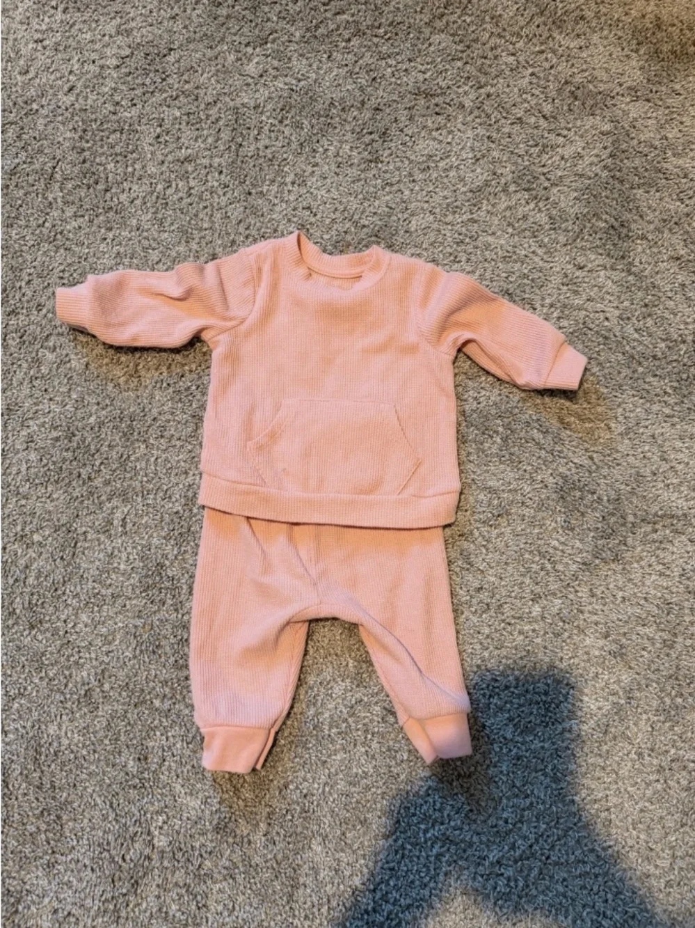 Cat & Jack Baby Pink Waffle Knit Top